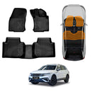 3D Floor Mats for Volkswagen VW Tiguan Allspace 2018-2024 All-Weather Car Liners-19