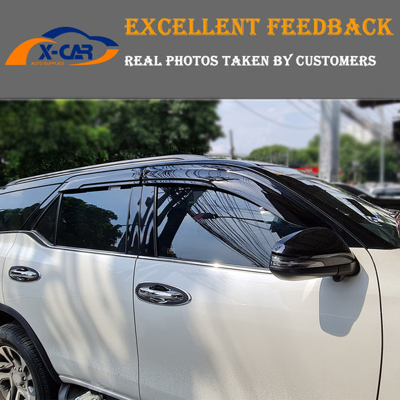 Weathershields for Toyota Fortuner 2015-Onwards Car Weather Shields Wind Deflectors Sun Visors