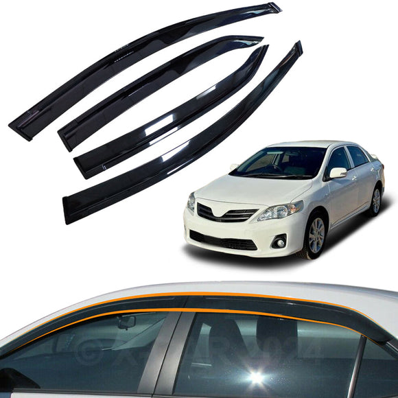 Weathershields for Toyota Corolla Sedan 2007-2013 Car Weather Shields Wind Deflectors Sun Visors