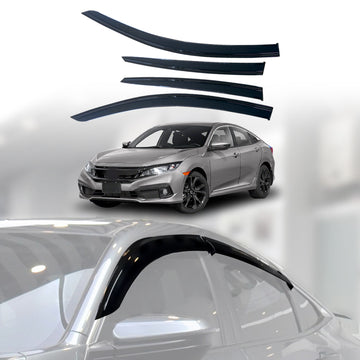 WeatherShields for Honda Civic Sedan 2016-2021 Car Weather Shields Wind Deflectors Sun Visors