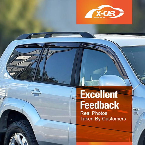 WeatherShields for Toyota LandCruiser Prado 120 Series 2003-2009 Car Weather Shields Wind Deflectors Sun Visors
