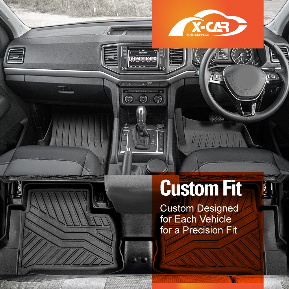 3D Floor Mats for Volkswagen Amarok Dual Cab 2009-2022 All-Weather Car Liners - 0