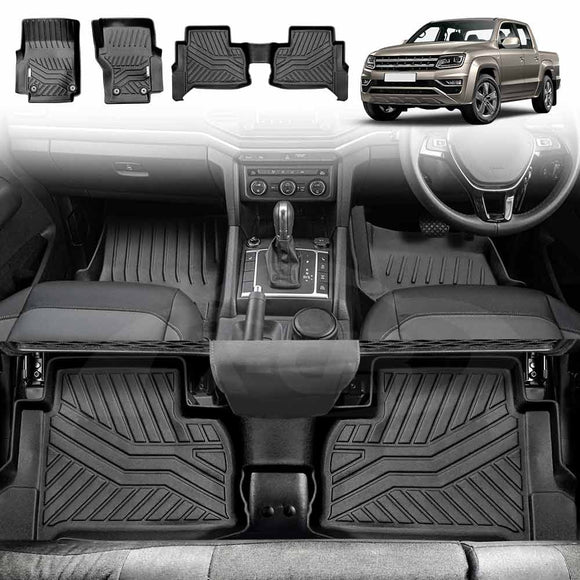 3D Floor Mats for Volkswagen Amarok Dual Cab 2009-2022 All-Weather Car Liners