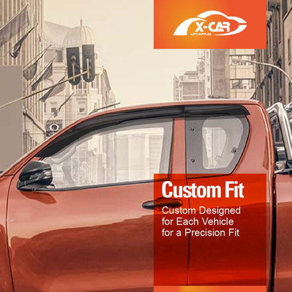 WeatherShields for Toyota Hilux SR5 Extra Cab 2015-2025 Car Weather Shields Wind Deflectors Sun Visors
