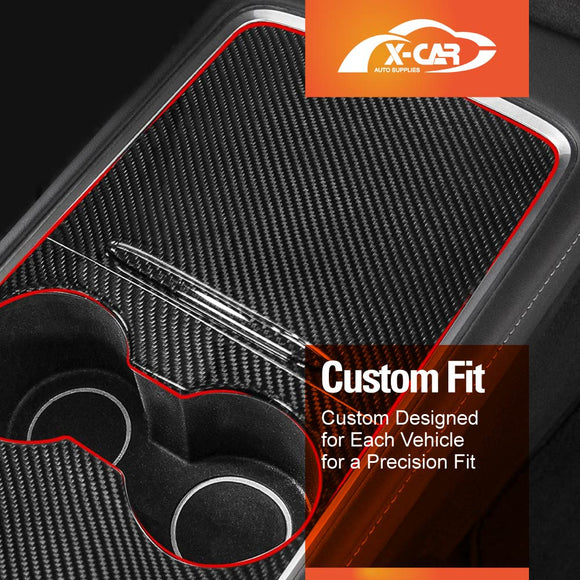 Centre Console Panel for Tesla Model 3 2021-2023 and Model Y 2021-2025 Carbon Fiber Style