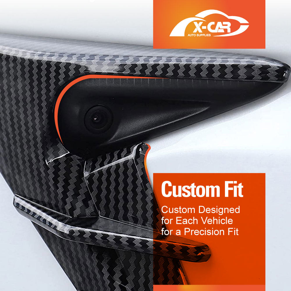 Carbon Fibre Style Trim Side Cameras Cover for Tesla Model 3 2017-2023 and Model Y 2021-2025