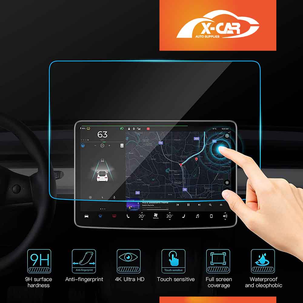Tempered Glass Screen Protector for Tesla Model Y / Model 3 - 0