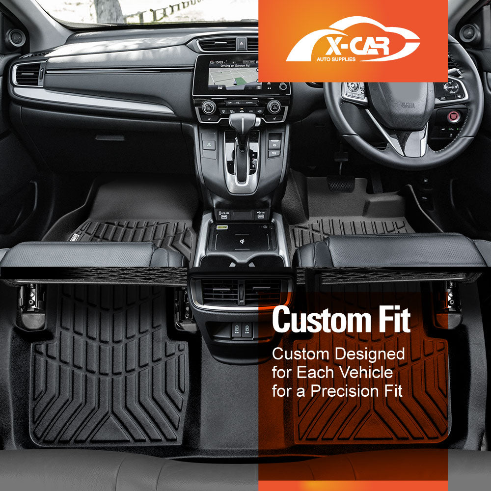All-Weather Floor Mats & Trunk Mat For Honda CR-V 2023-2026 - Custom Fit Cargo Liner, Backrest & Door Sill Protectors