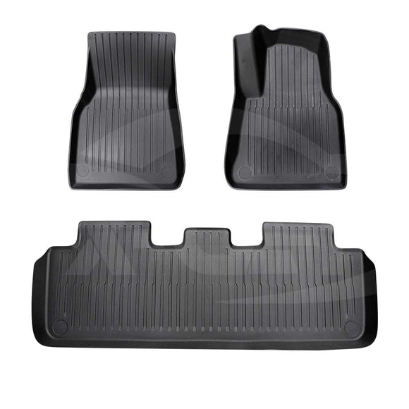 3D Floor Mats For Tesla Model Y 2021-2025 All-Weather Heavy Duty Car Liners