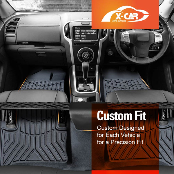 3D/5D TPE All-Weather Floor Mats + Boot Liner Set For Isuzu MU-X MUX 2012-2021
