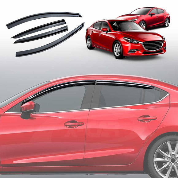 WeatherShields for Mazda 3 BM BN 2014-2019 Car Weather Shields Wind Deflectors Sun Visors