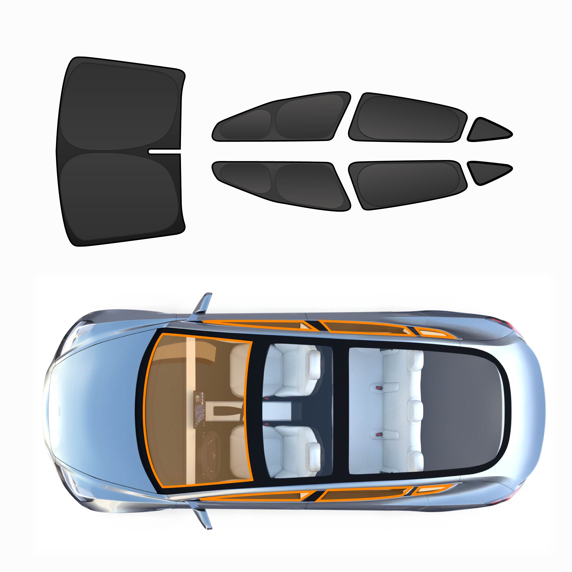 Tesla Model 3 2017-2023 Window Sunshade Block Cover