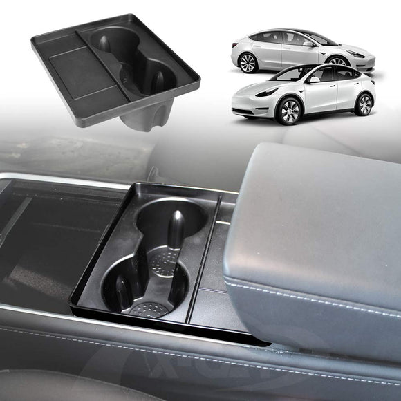 Tesla Model 3 2017-2023 and Model Y 2021-2025 Center Console Cup Holder Insert Tray