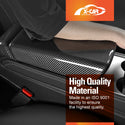 Tesla Model Y / Model 3 Armrest Pad & Rear AC Vent Covers Carbon Fiber Style