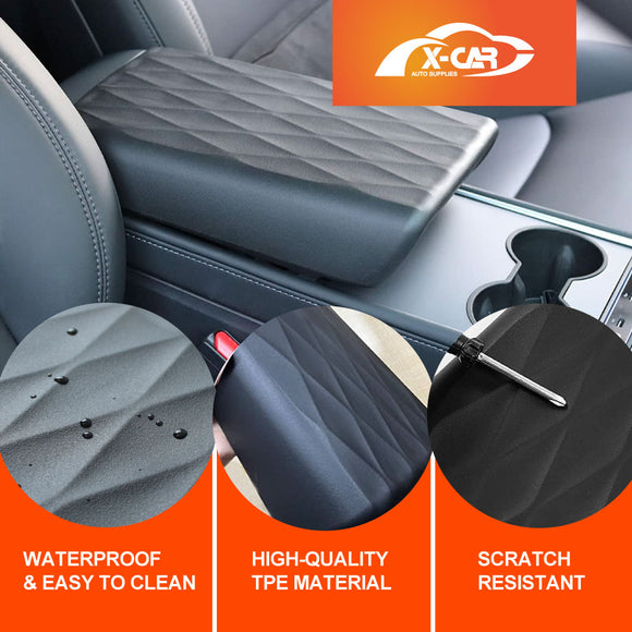 Center Console Armrest Pad Cover for Tesla Model 3 2017-2023 and Model Y 2021-2025