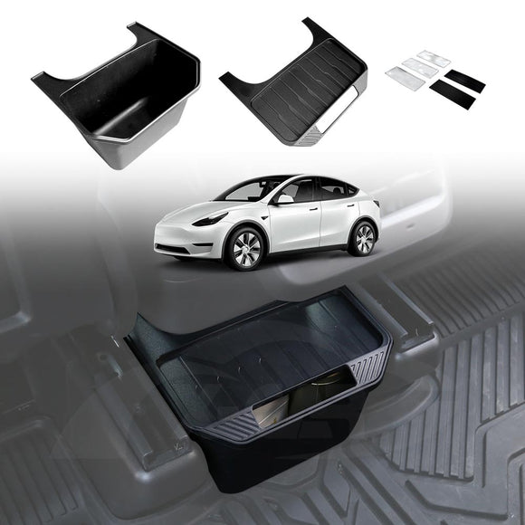 Tesla Model Y Rear Storage Tesla Model Y 2022-2025 Rear Seat Center Organizer Storage Bin with Lid ...