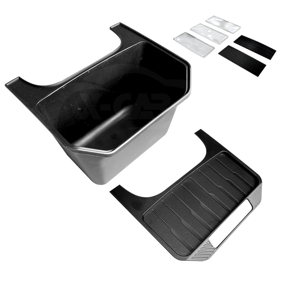 Tesla Model Y 20222024 Rear Seat Center Organizer Storage Bin with Lid