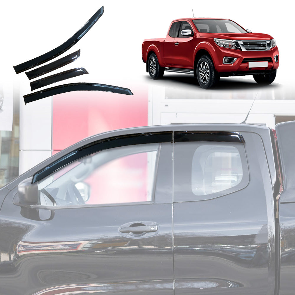 WeatherShields for Nissan Navara King Cab D23 NP300 2015-2025 Car Weather Shields Wind Deflectors Sun Visors