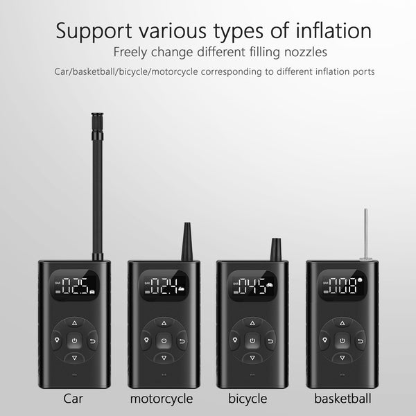 Portable Air Pump with Digital Pressure Gauge Rechargeable