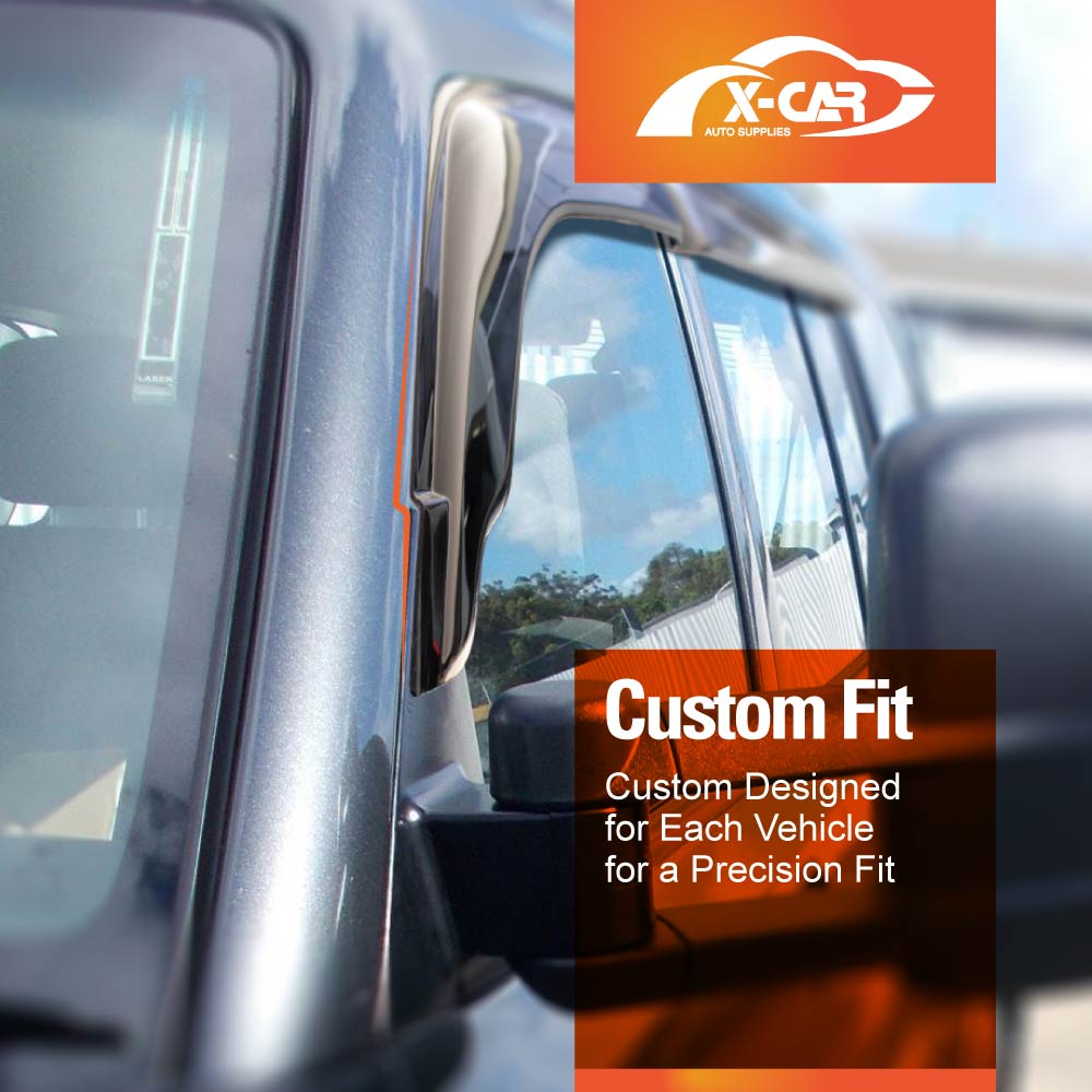 Weathershields for Mitsubishi Pajero 2006-2022 Car Weather Shields Wind Deflectors Sun Visors - 0