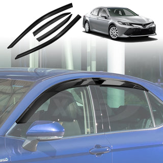 Chrome Trim Weather Shields / Deflectors For 2012-2018 Toyota Camry – Set Of 4