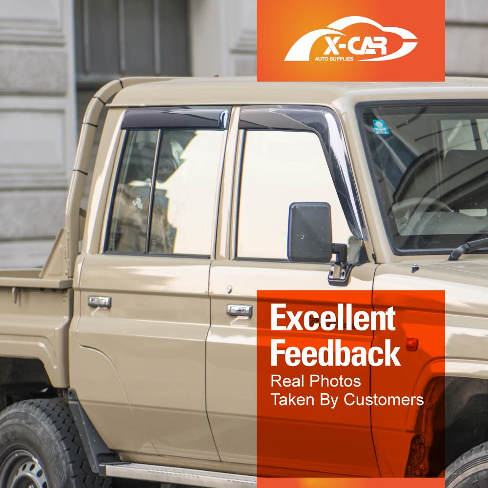 WeatherShields for Toyota LandCruiser 70/76/78/79 Series 2012-2025 Car Weather Shields Wind Deflectors Sun Visors