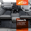 Floor Mats for Toyota Landcruiser 79/76 Series Dual Cab 2012-2022
