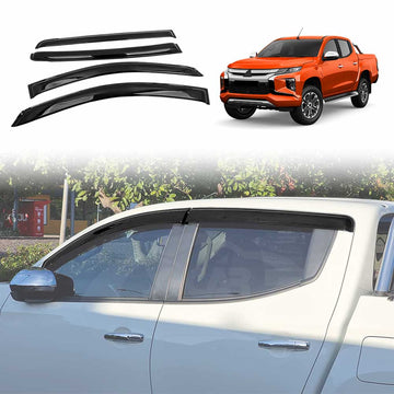 Weathershields for Mitsubishi Triton MQ MR Double Cab 2015-2024 Car Weather Shields Wind Deflectors Sun Visors