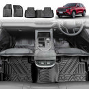 X-CAR 3D all-weather car floor mats for Haval H6 2021–onwards, shown as a full set and installed in the front and rear footwells.
