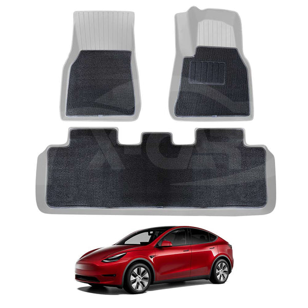 Car Floor Mats For Tesla Model Y All-Weather 3D Heavy Duty Liners