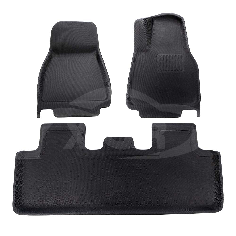 3D Floor Mats For Tesla Model Y 2021-2025 All-Weather Heavy Duty Car Liners