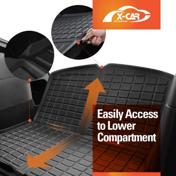 Tesla Model Y Interior Liners Set 3D All-Weather Cargo Mats 2022-2025