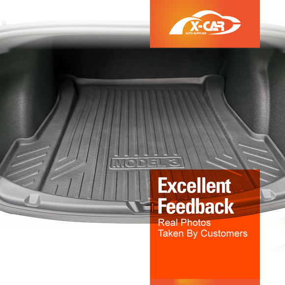 Tesla Model 3 Interior Liners Set 2019-2023 All-Weather Cargo Trunk Mats