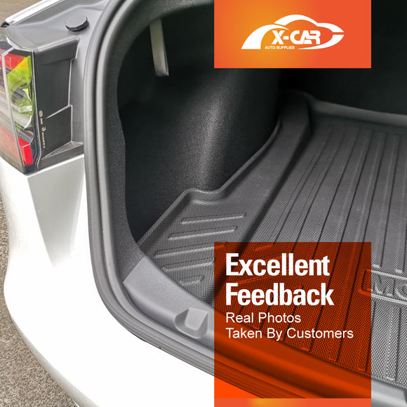 Tesla Model 3 Interior Liners Set 2019-2023 All-Weather Cargo Trunk Mats