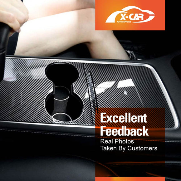 Centre Console Panel for Tesla Model 3 2021-2023 and Model Y 2021-2025 Carbon Fiber Style