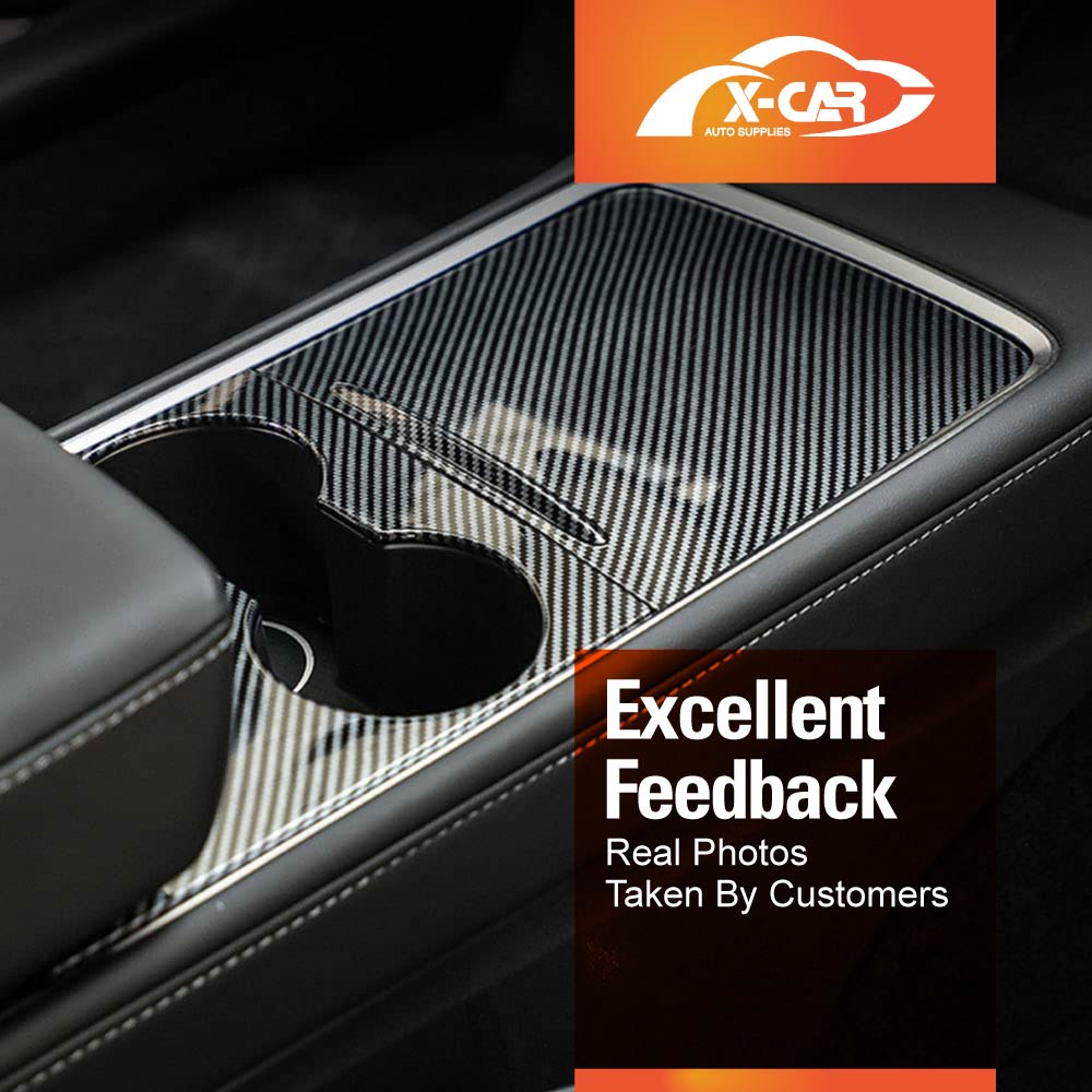 Centre Console Panel for Tesla Model 3 2021-2023 and Model Y 2021-2025 Carbon Fiber Style