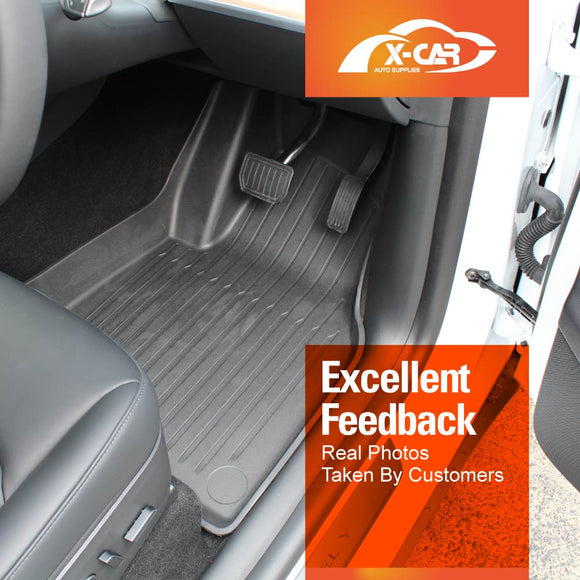 3D Floor Mats For Tesla Model Y 2021-2025 All-Weather Heavy Duty Car Liners