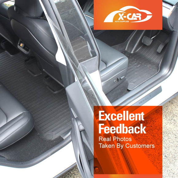 3D Floor Mats For Tesla Model Y 2021-2025 All-Weather Heavy Duty Car Liners
