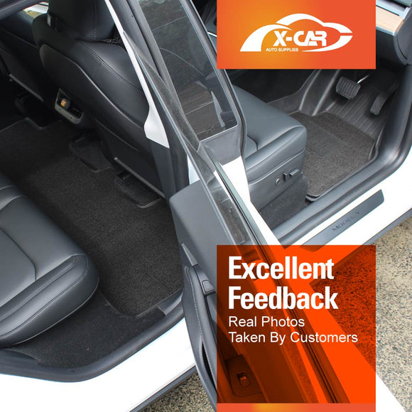 3D Floor Mats For Tesla Model Y 2021-2025 All-Weather Heavy Duty Car Liners