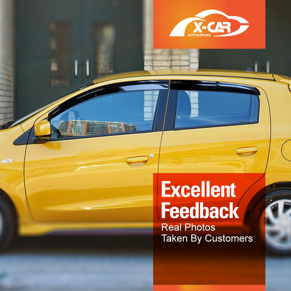 Weathershields for Mitsubishi Mirage Hatch 2013-2022 Car Weather Shields Wind Deflectors Sun Visors