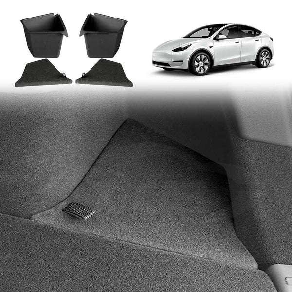 Tesla Model Y Rear Trunk Storage Box with Lids Accessories Boot