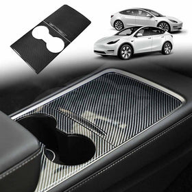 Centre Console Panel for Tesla Model 3 2021-2023 and Model Y 2021-2025 Carbon Fiber Style