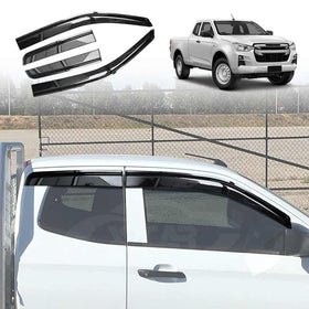 Weathershields for Isuzu D-MAX DMAX Space Cab 2020-Onwards Car Weather Shields Wind Deflectors Sun Visors