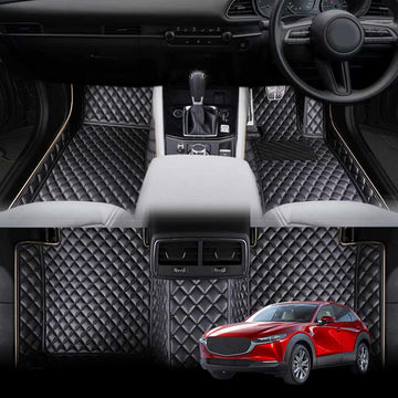 Car Floor Mats For Mazda Mazda CX-30 2019-Onwards Premium PU Leather