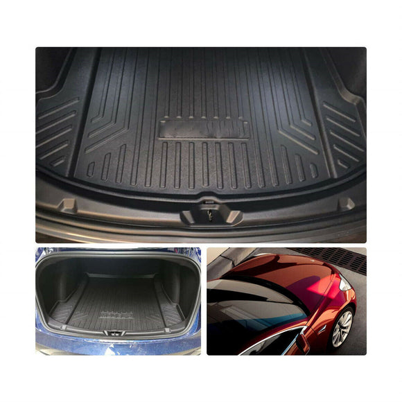 Tesla Model 3 Interior Liners Set 2019-2023 All-Weather Cargo Trunk Mats