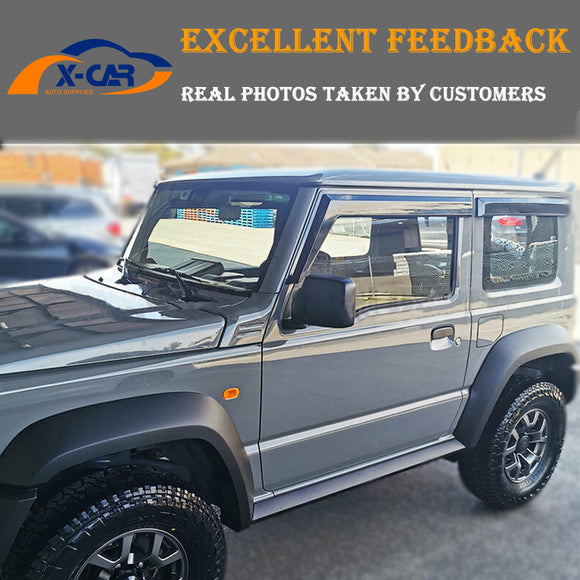 Weathershields for Suzuki Jimny 3-Door 2018-2025 Car Weather Shields Wind Deflectors Sun Visors
