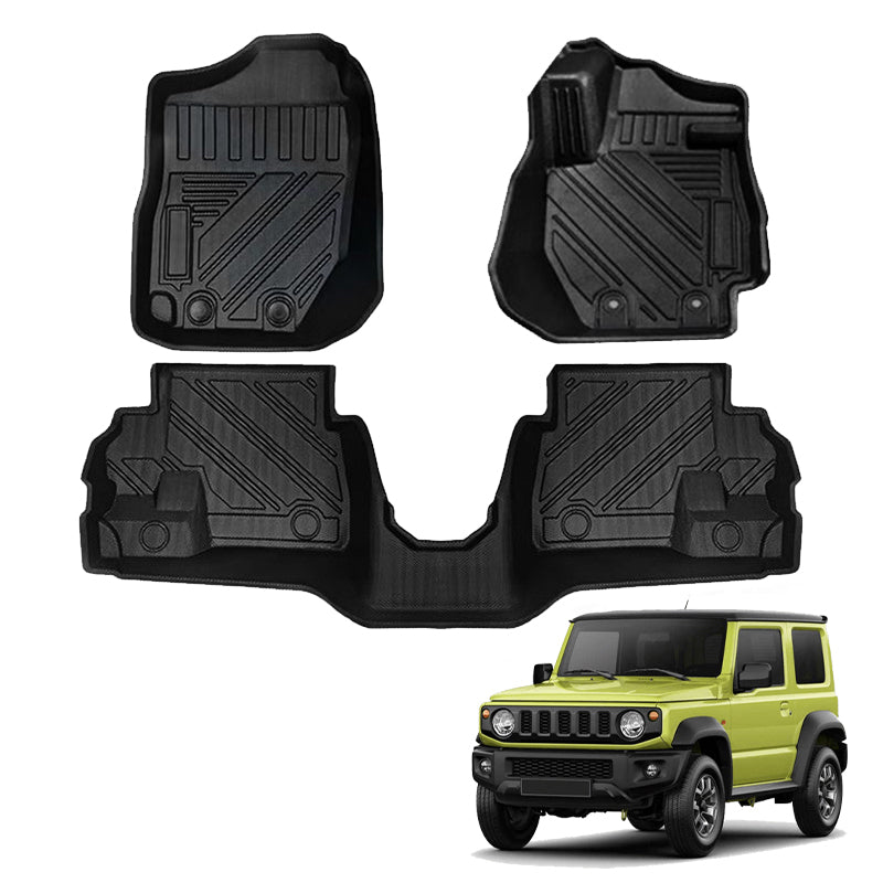 3D Floor Mats for Suzuki Jimny 3-Door Auto Transmission 2018-2025 All-Weather Car Liners