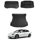 Tesla Model 3 Interior Liners Set 2019-2023 All-Weather Cargo Trunk Mats-2